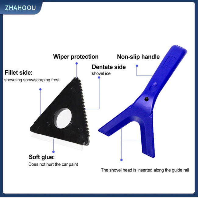 ☃Nhà Cửa☃ Dụng Cụ Cào Tuyết Kính Chắn Gió Xe Hơi Đa Năng