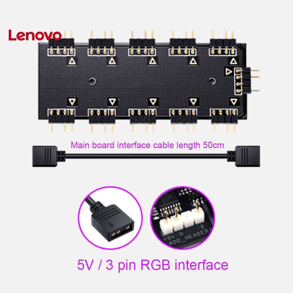 Bộ Chia Quạt Làm Mát Từ Tính RGB 5V 3Pin / 12V 4Pin Kèm Cáp Nối Dài