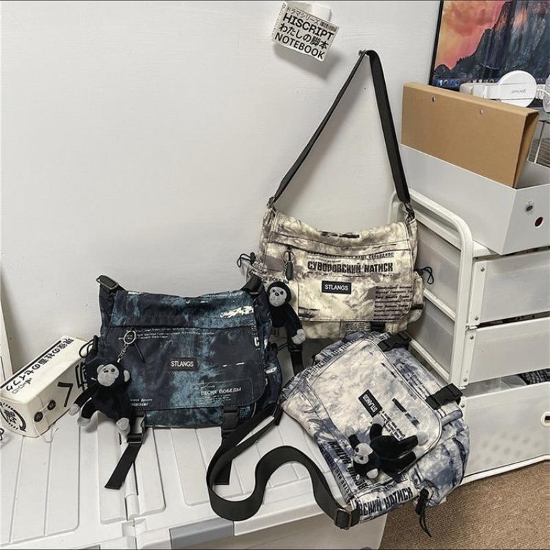 Túi đeo chéo nam nữ đi học đi chơi vải canvas size to, túi ulzzang đeo vai unisex thời trang rẻ đẹp OLUKA TĐV075