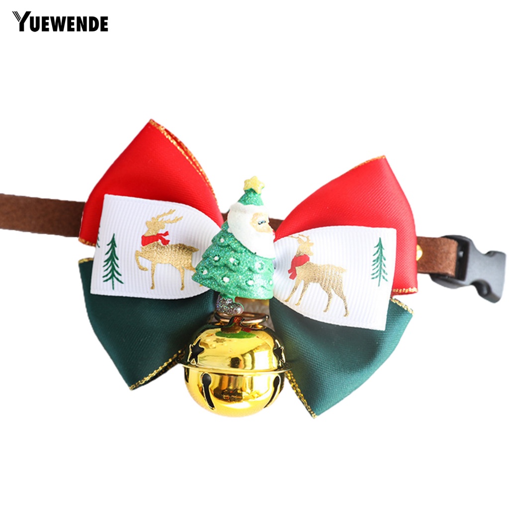 Vòng Cổ Gắn Chuông Họa Tiết Giáng Sinh Thời Trang Cho Thú Cưng