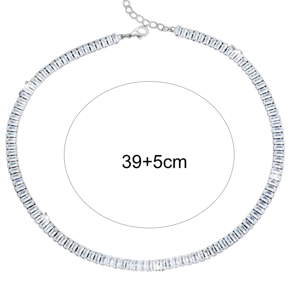 Vòng Cổ Choker LK-Ad Điều Chỉnh Được Dát Đá Zirconia Đơn Giản Trọng Lượng Nhẹ Trang Sức Đám Cưới