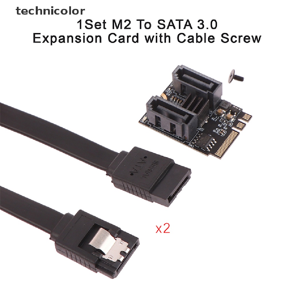 1 Bộ Card Mở Rộng M2 Sang SATA 3.0 Kèm Cáp Chìa Khóa A + E WIFI