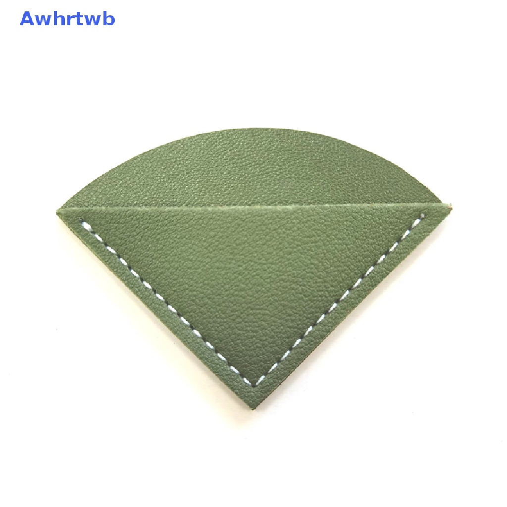 Awhrtwb Kẹp Giấy Đánh Dấu Trang Sách Hình Tam Giác Bằng Tay Cầm Bằng Da Đánh Dấu Góc Sách Mini Trang Trí Bảo Vệ G