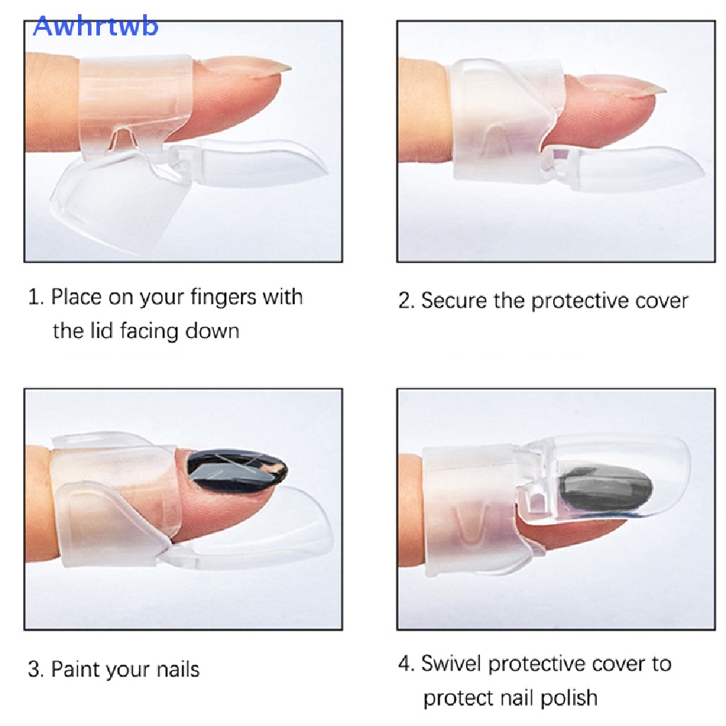 Set 10 Nắp Nhựa Bảo Vệ Móng Tay Mới