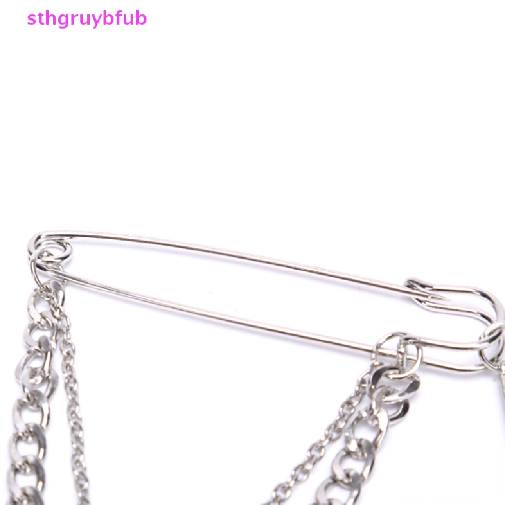 1 Ghim Cài Áo Hình Dây Xích Cổ Điển Thời Trang Unisex