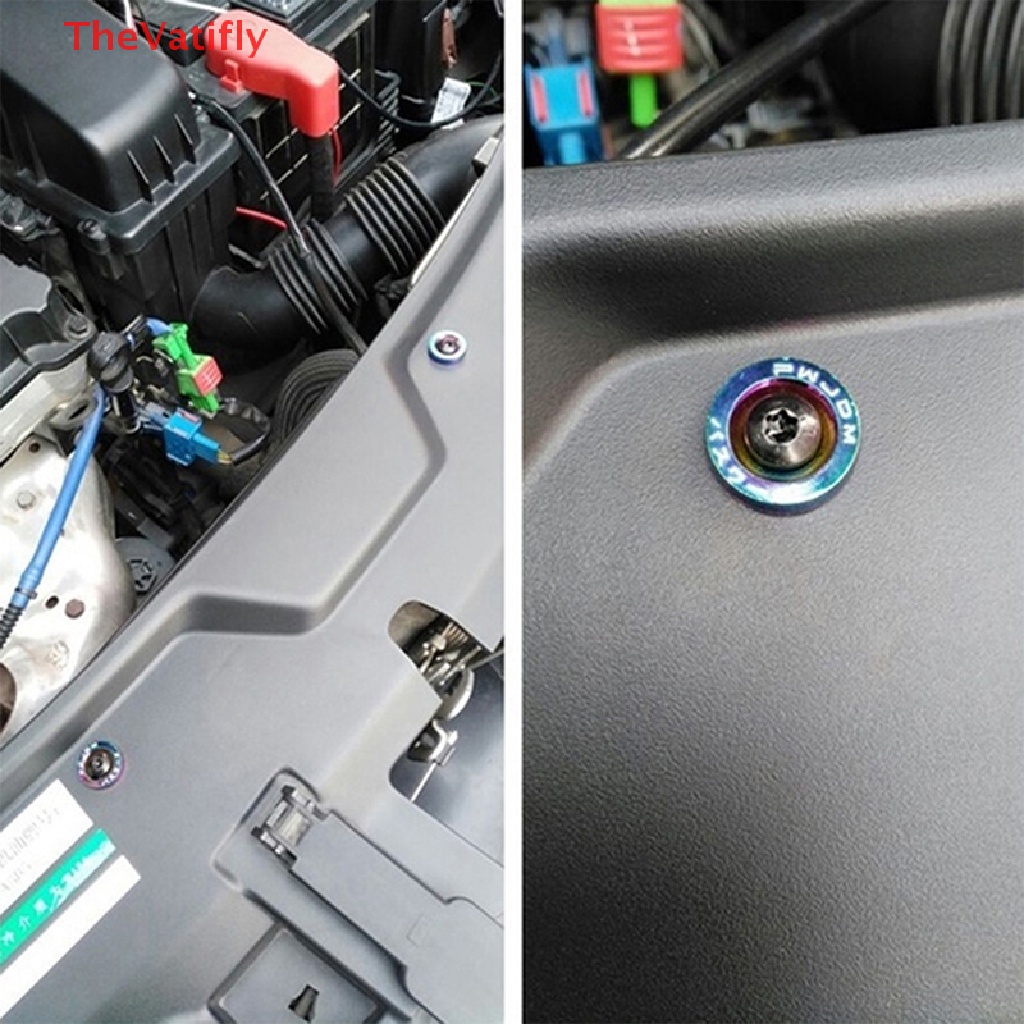 FENDER Set 10 Ốc Vít M6 Bằng Nhôm Cho Động Cơ Xe Hơi