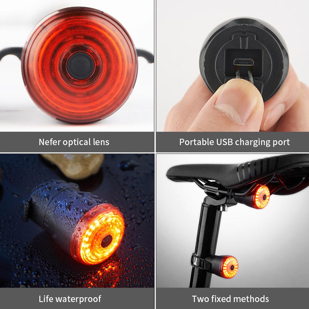 Đèn Hậu Cảnh Báo Chống Thấm Nước Có Thể Sạc Lại Cho Xe Đạp