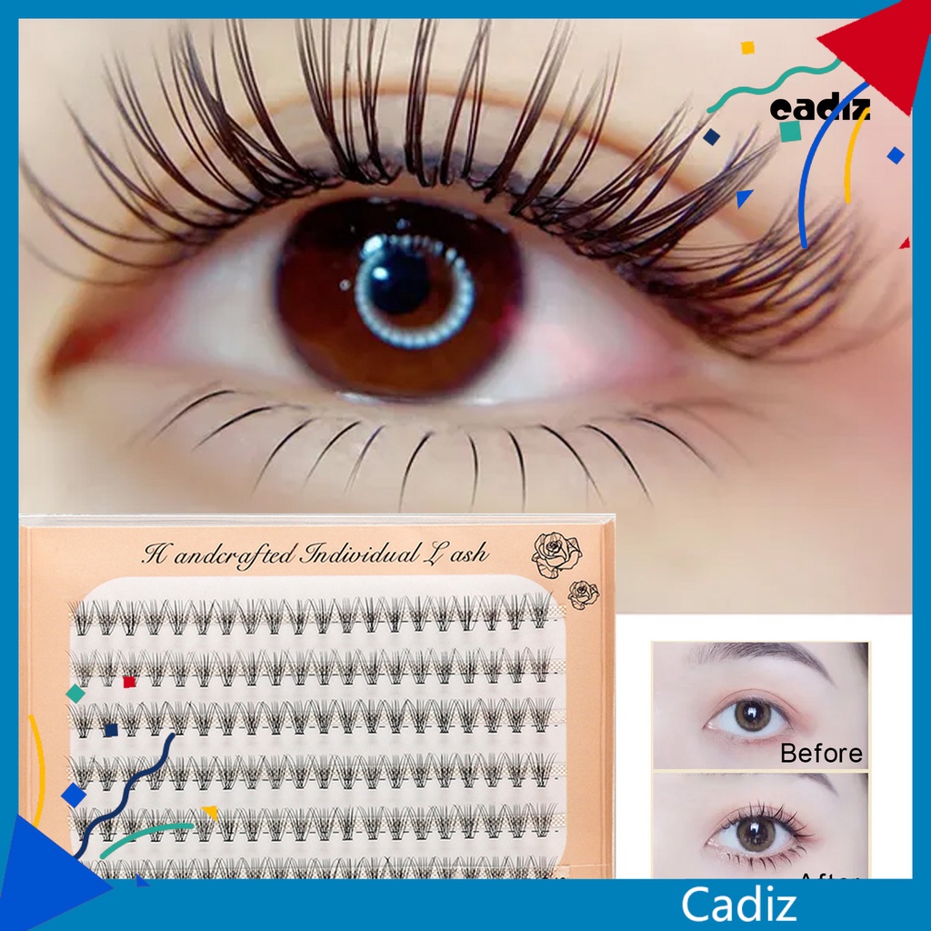 1 Hộp Lông Mi Giả Sợi Dày Dùng Hóa Trang Hàng Ngày Cho Nữ CADI * 1 Hộp