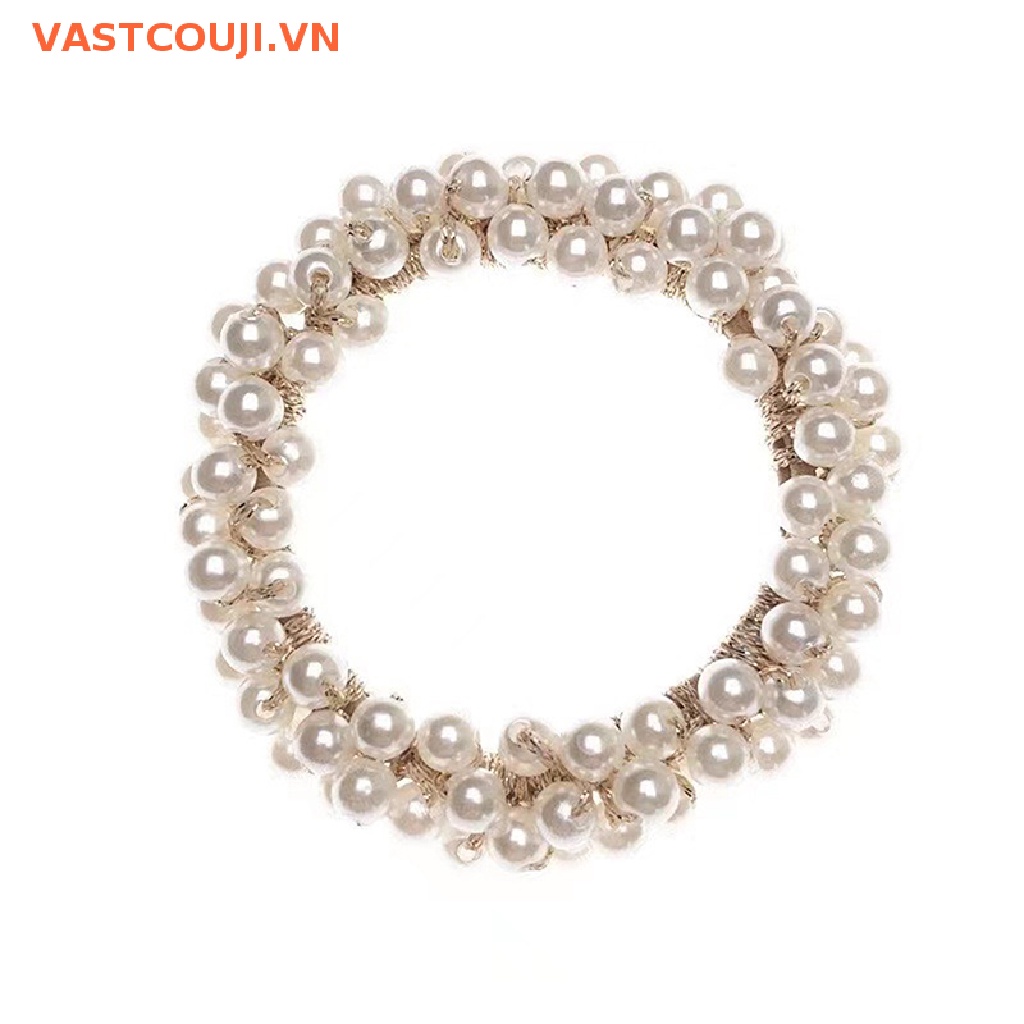 Dây Buộc Tóc Đính Hạt Ngọc Trai Nhân Tạo Xinh Xắn Cho Nữ