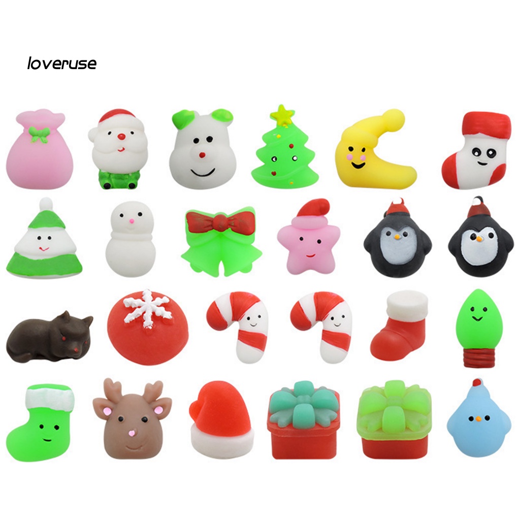 1 Bộ Đồ Chơi Bóp Nén Giảm Căng Thẳng Chủ Đề Giáng Sinh