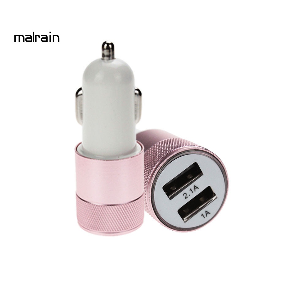 Tẩu Sạc Hai Cổng USB 5V 2.1A Tích Hợp Đèn LED Cho iPhone Samsung Galaxy Tablet