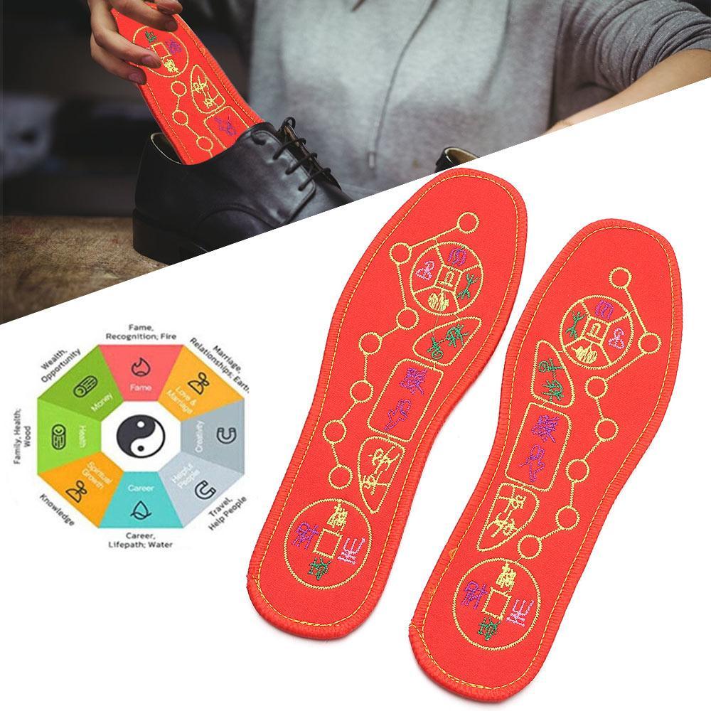 MOILYVN Set 2 Cặp Đế Lót Giày May Mắn Thoáng Khí Cho Nam