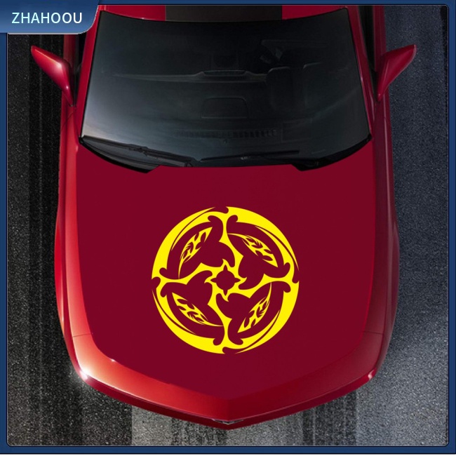 ☃Phụ Kiện Trang Trí Nhà Cửa Kiểu Dáng Dễ Thương Xinh Xắn☃ Miếng Dán Trang Trí Xe Hơi Họa Tiết Ngọn Lửa Vui Nhộn Chống Thấm Nước D-1066