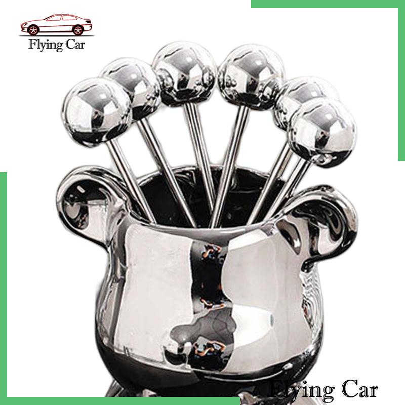 [Lzdjfmy2] Bộ Nĩa Ăn Trái Cây Hình Gấu Dễ Thương Cho Đám Cưới Nhà Hàng Nhà Hàng