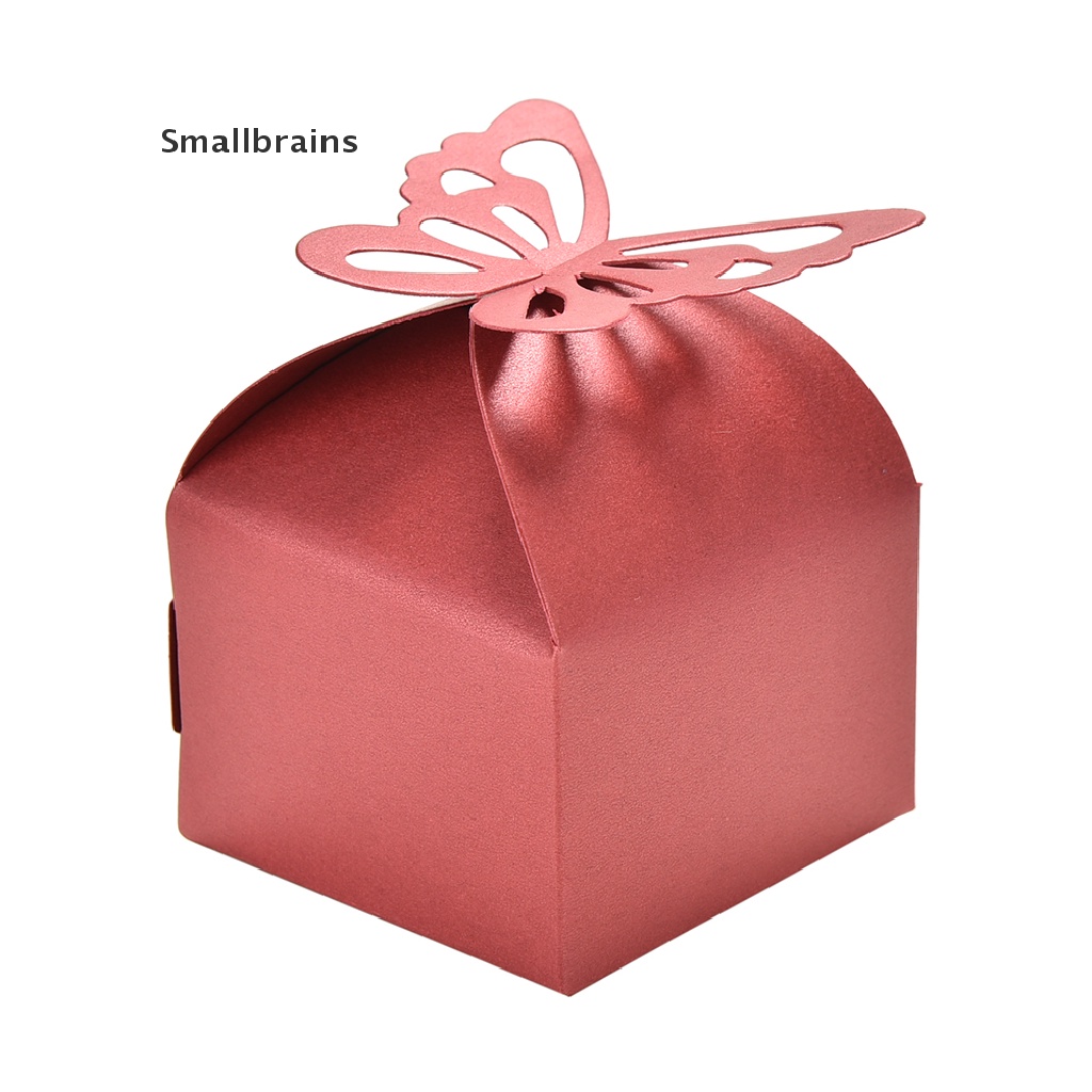 Set 10 Hộp Giấy Đựng Bánh Kẹo Hình Bươm Bướm Set 10 Túi Đựng Kẹo Hình Bướm Trang Trí Bánh Cưới  Set 10 / 10 Mông Cao Cấp Chuyên Dụng