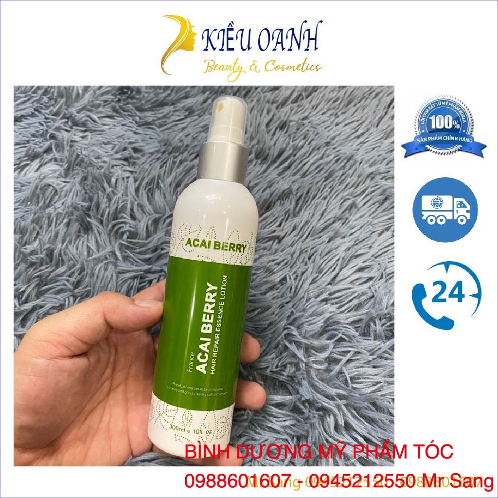 Xịt dưỡng đạm chăm sóc dưỡng tóc Collagen Acai Berry 300ml (2026)