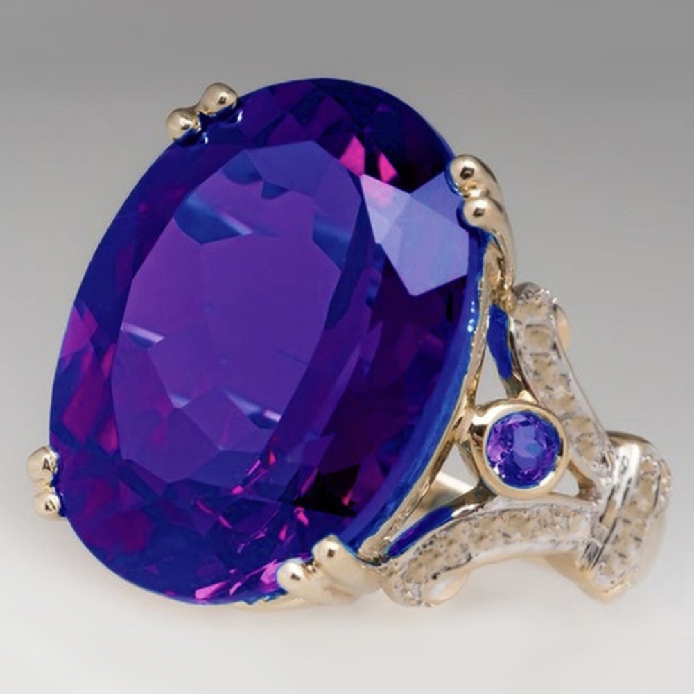 Nhẫn Đính Đá Topaz Nhân Tạo Thời Trang Dành Cho Nữ