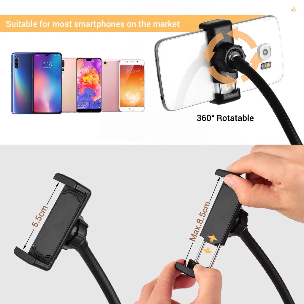 (mynivn) Vòng Đèn Led USB Mini 3 Chế Độ Ánh Sáng Với Giá Đỡ Micro Kẹp Điện Thoại Hỗ Trợ Live Streaming Video Online