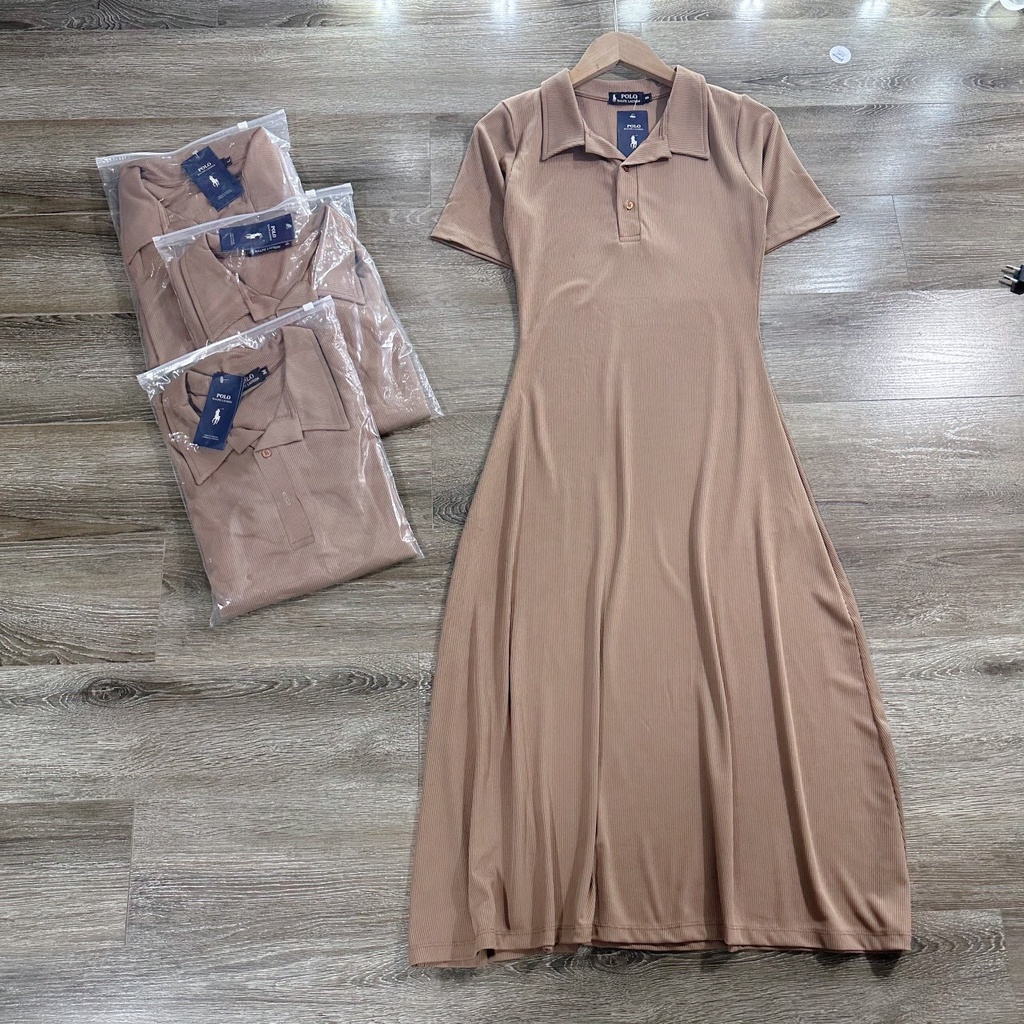 Đầm Thun Gân Cổ P.o.l.o