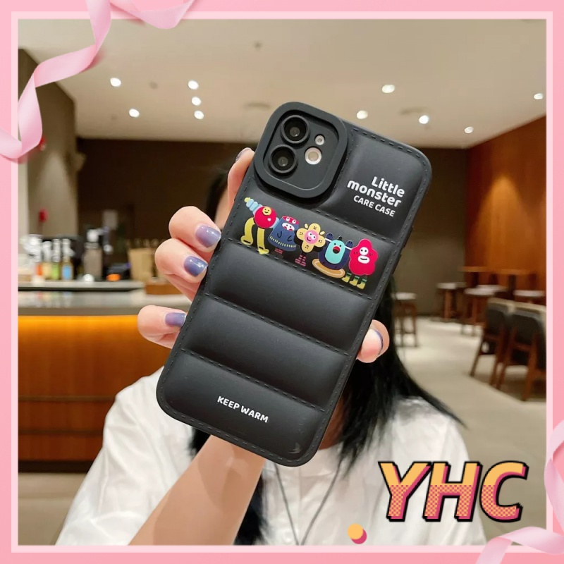 Ốp lưng iphone Vỏ mềm áo khoác lông vũ mới của quái vật hoạt hình được áp dụng Cho iPhone 6 / 6S / S6 / 6splus / 7 / 7plus / 8 / 8plus / X / xr / xs / 11 / 12 / 13 / Pro / max / Plus / Promax-羽绒服新款3