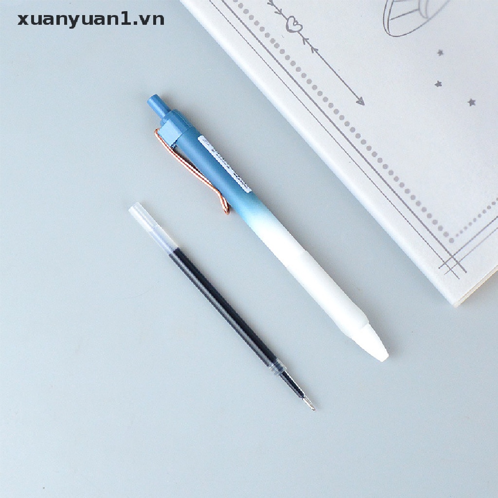 Set 4 Bút Bi Mực Đen Ngòi 0.5mm Có Thể Thu Gọn Tiện Dụng