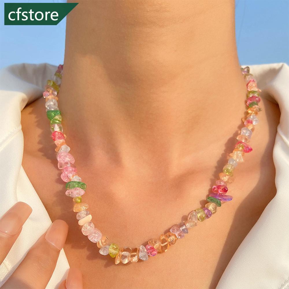 Vòng Tay / Vòng cổ Mặt Đá Pha Lê Nhiều Màu Thời Trang Cho Nữ T4W6