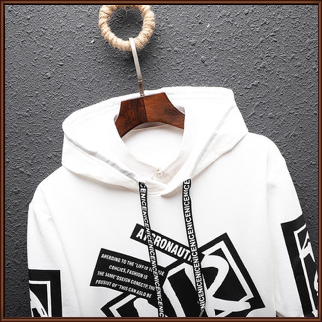 Áo Hoodie Dáng Rộng In Họa Tiết Thời Trang Cho Nam