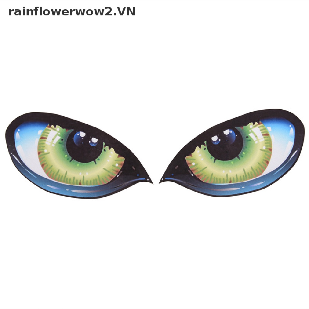 1 Cặp Sticker Mắt Mèo 3D Dán Kính Chiếu Hậu Xe Hơi