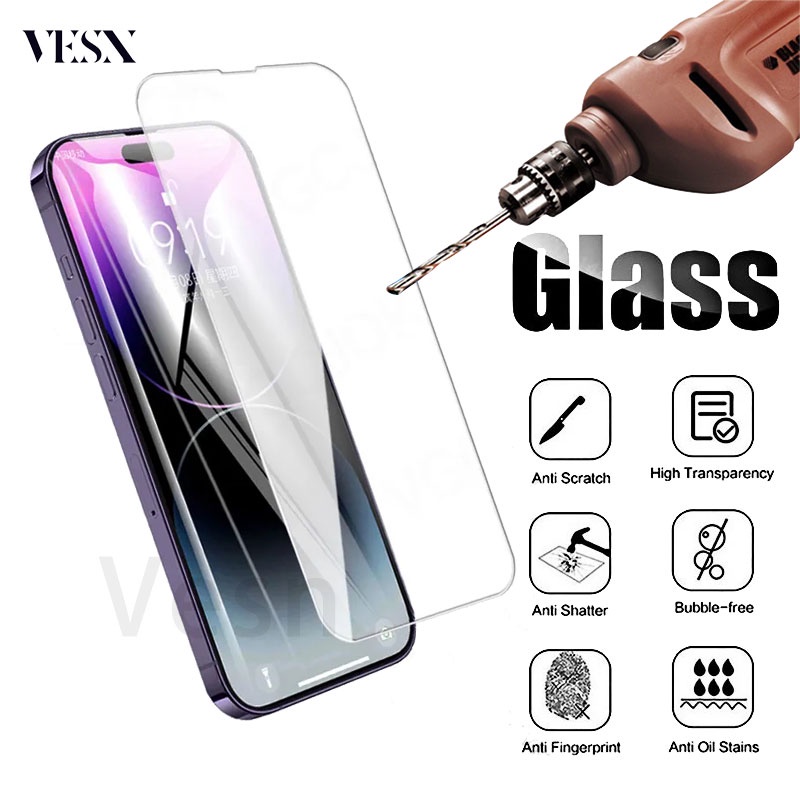 Kính cường lực Cho iPhone 15 Ultra 14 13 12 Mini 11 Pro X Xs Max Xr 7 8 6 6s Plus SE 5 5s 5C 4G 5G SE2 SE3 2023 2020 2022