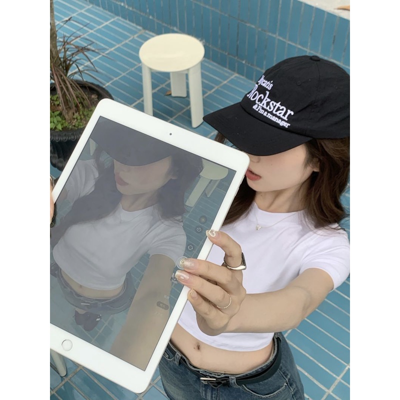 Áo Thun Mỏng Màu Trơn Hở Rốn Thời Trang Mùa Hè