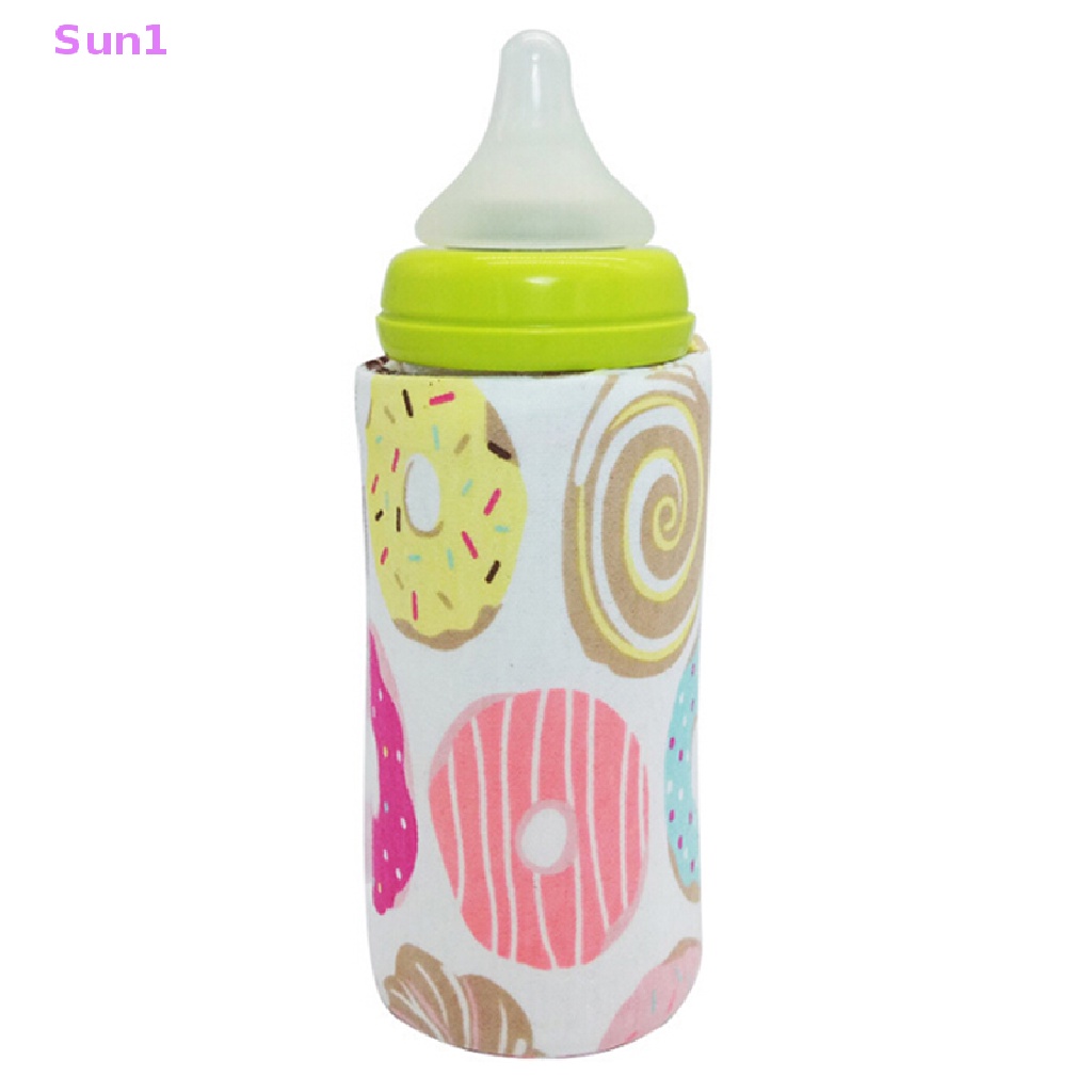 Túi Giữ Ấm Bình Sữa Em Bé Mềm Mại Có Cổng USB Mang Đi Du Lịch Tiện Lợi Sun1 >