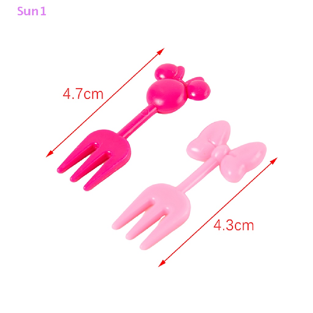 Set 1: 10 Nĩa Ăn Trái Cây / Tráng Miệng Hình Nhân Vật Hoạt Hình Ngộ Nghĩnh