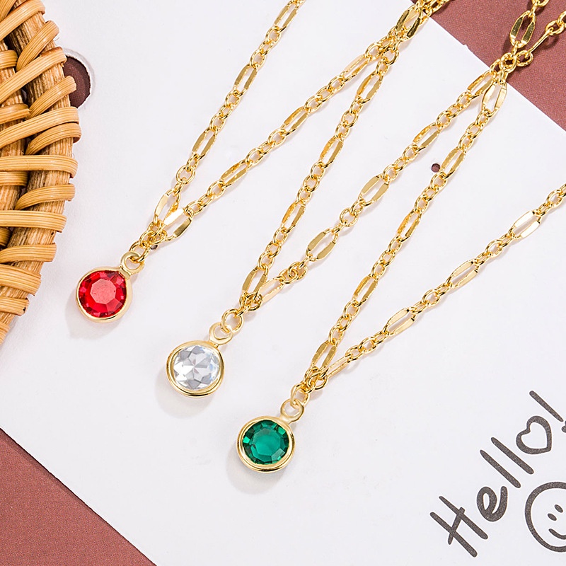 Vòng cổ Mặt Đá Ngọc Lục Bảo Màu Đỏ Sang Trọng