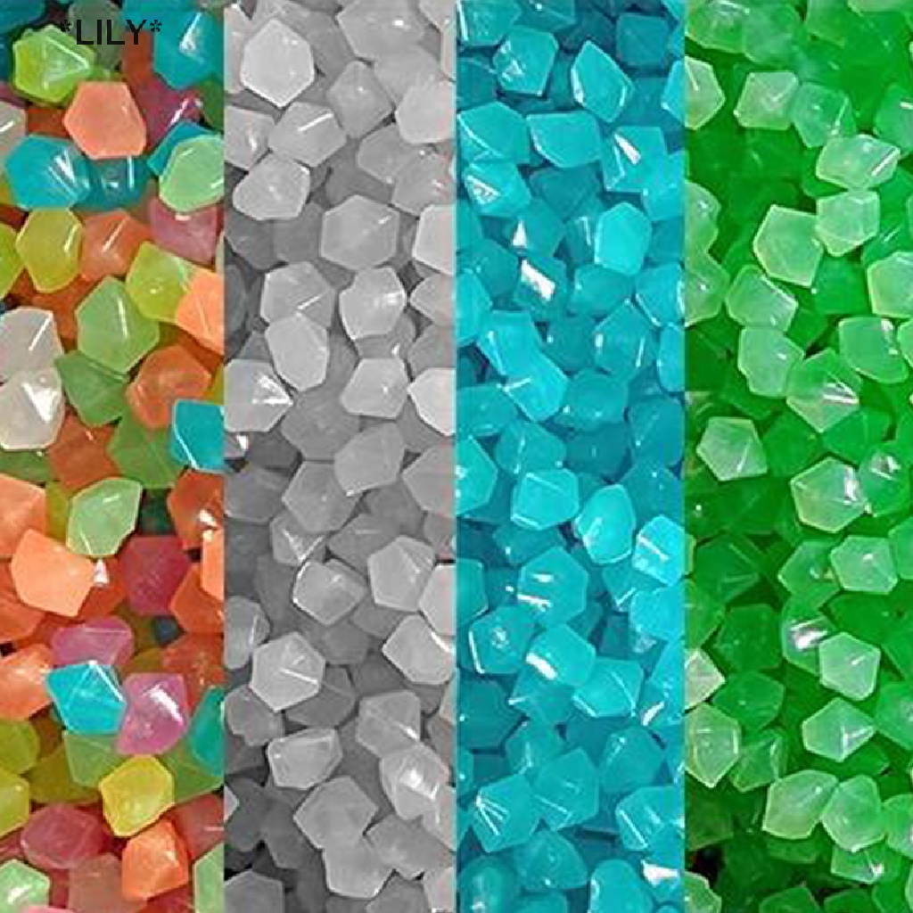 LILY 50 cái đá phát sáng ngoài trời phát sáng trong bóng tối vườn Sỏi trang trí bể cá uuu