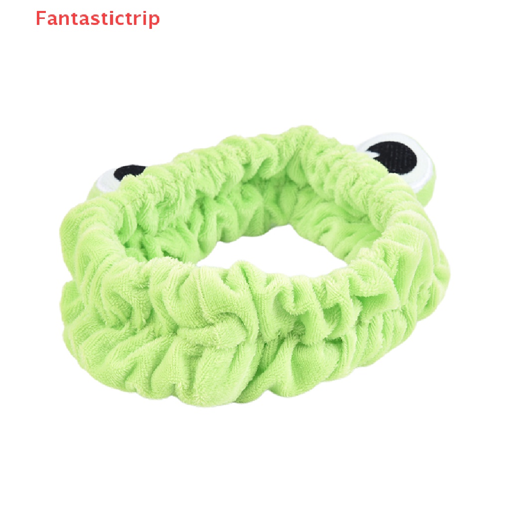 Băng Đô Trang Điểm Co Giãn Bản Rộng Hình Ếch Dễ Thương Cho Bé Gái