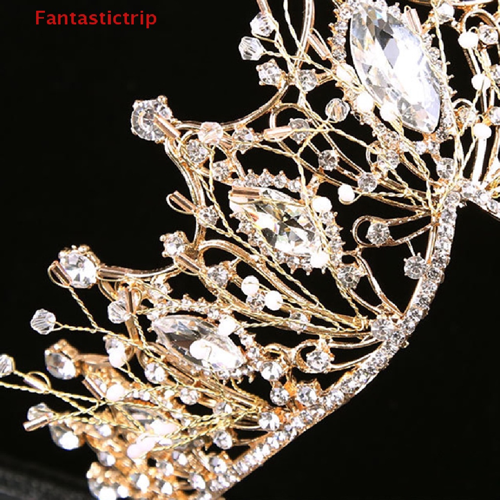 Vương Miện Cài Tóc Đính Đá Sang Trọng Cho Cô Dâu Mới