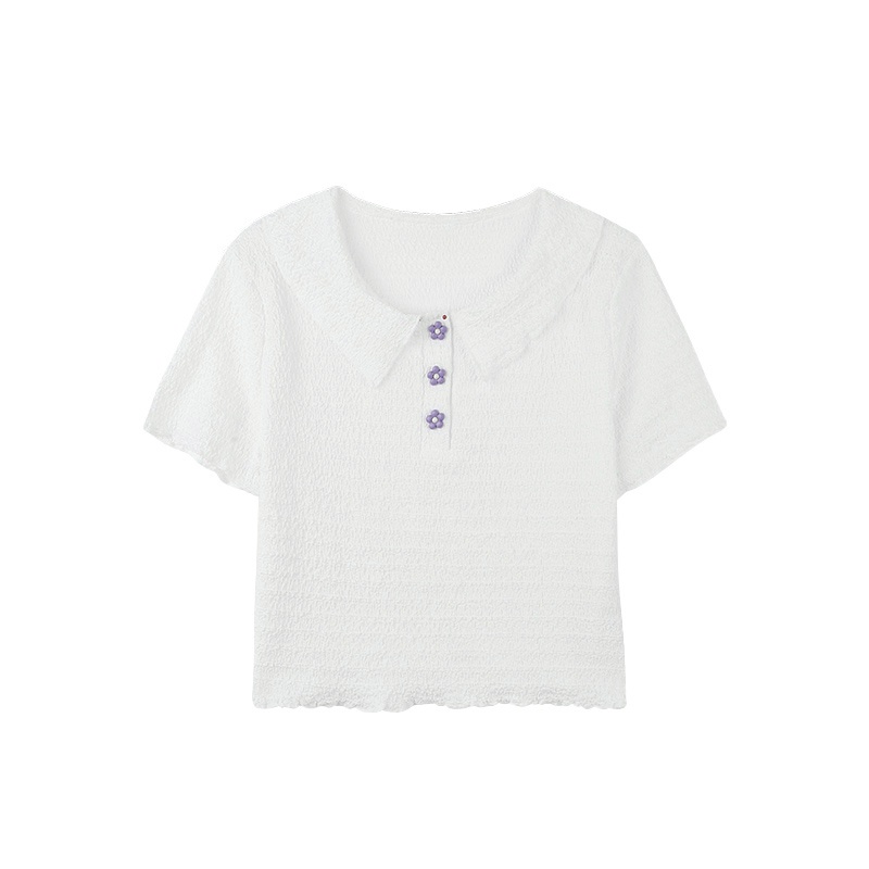 SUXI Áo Thun Tay Ngắn Dáng Rộng Cổ Điển Thời Trang Mùa Hè Xinh Xắn Cho Nữ