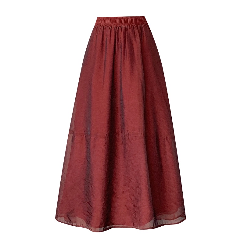 SUXI Chân Váy Chữ A Lưng Cao Màu Sắc Thời Trang Mùa Hè Cho Nữ