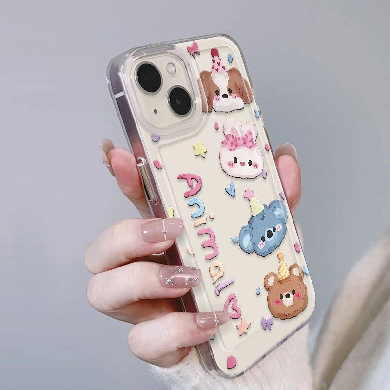 ✅Ốp Điện Thoại Mềm Trong Suốt Hình Động Vật Nhỏ Dễ Thương Cho iPhone 8Plus 1112 xr 14Promax xs13 / 7K3X