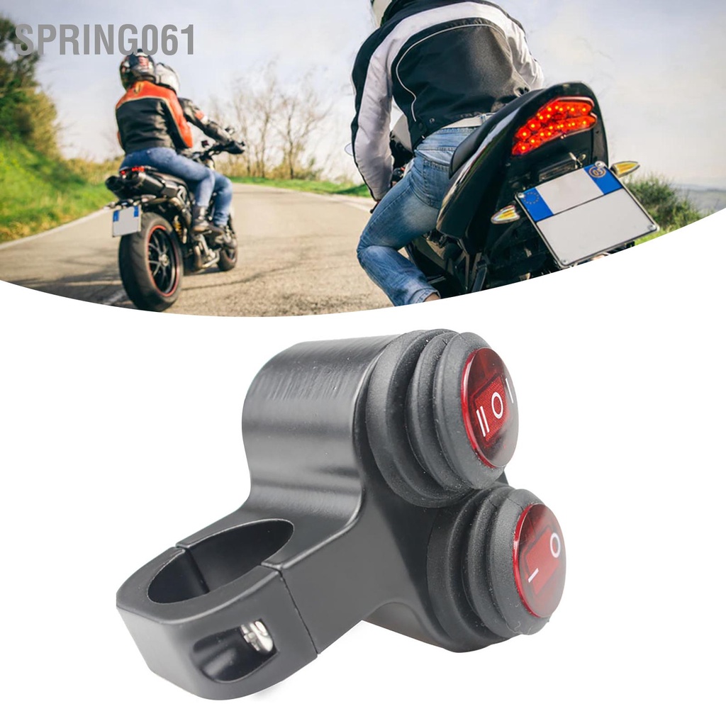 Spring061 Công tắc đèn xe máy chống nước Điện áp đầu vào 12V nháy khẩn cấp cho có báo