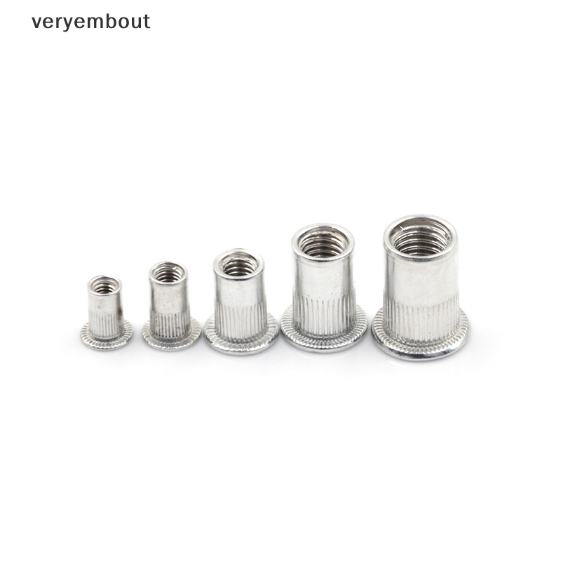 Set 20 Nút Đinh Tán Đầu Phẳng Bằng Hợp Kim Nhôm Chất Lượng Cao