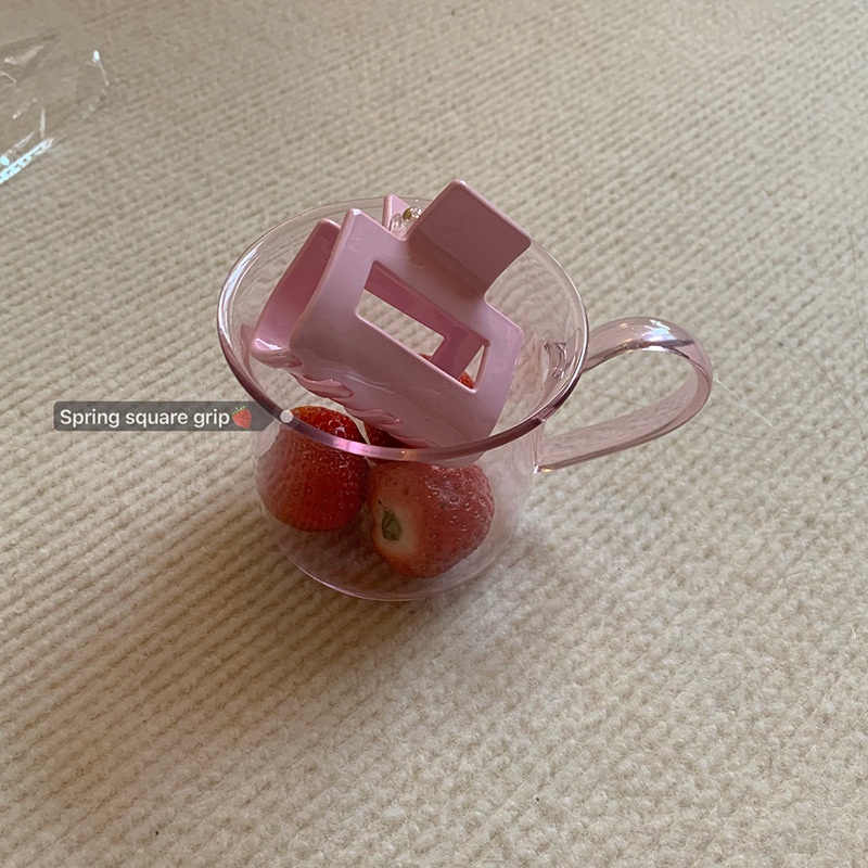 Kẹp Tóc Acetate Hình Vuông Thiết Kế Ngọt Ngào Dễ Thương Cho Nữ