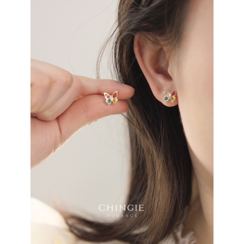 Khuyên Tai Hình Bướm Nhiều Màu Phong Cách Cổ Điển Mới 2023