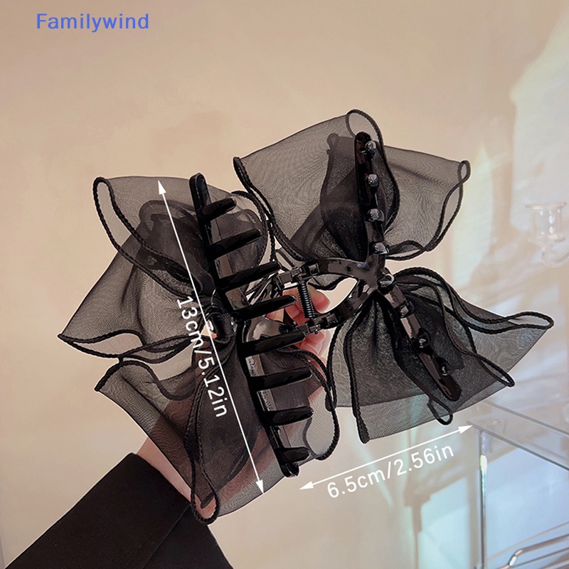 Kẹp Tóc Nơ Vải Tuyn Cỡ Lớn Thời Trang Thanh Lịch Cho Nữ