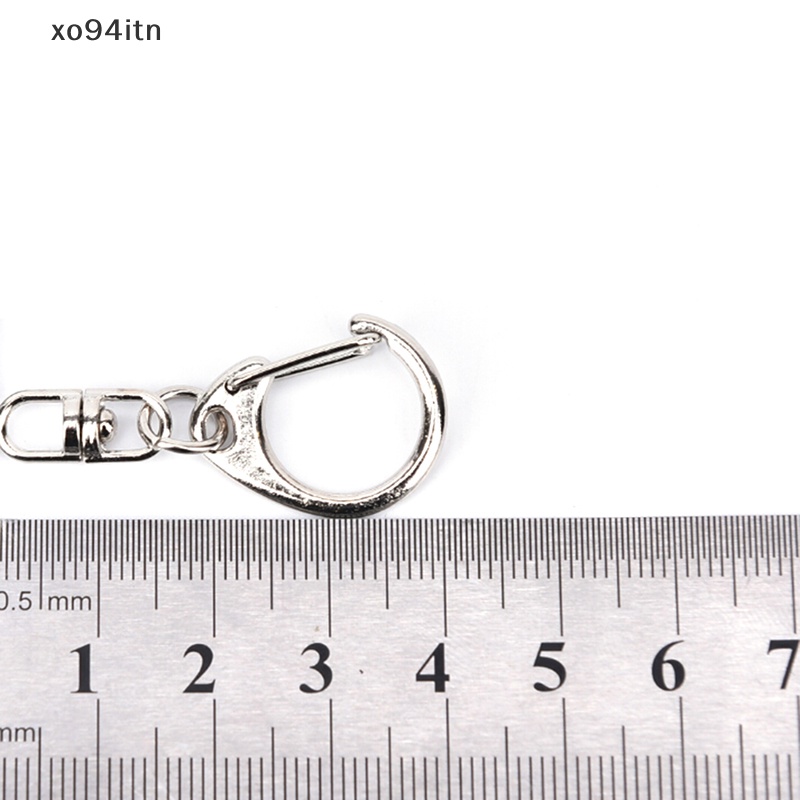 Set 10 Móc Khóa Ngắn Màu Bạc Bóng DIY