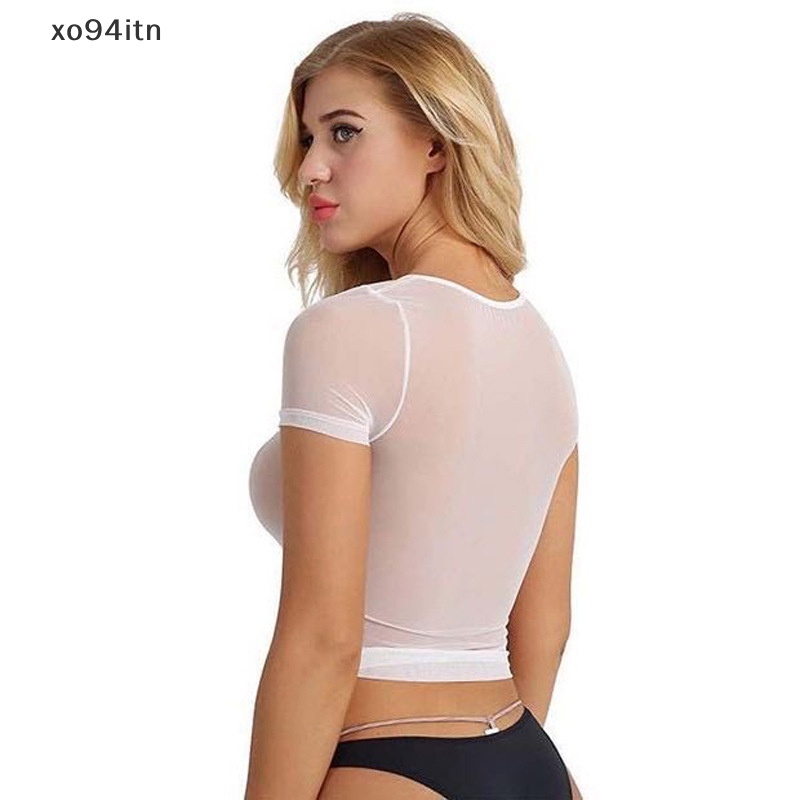 Áo Thun Lưới Tay Ngắn Dáng Ôm Thời Trang Mùa Hè Cho Nữ