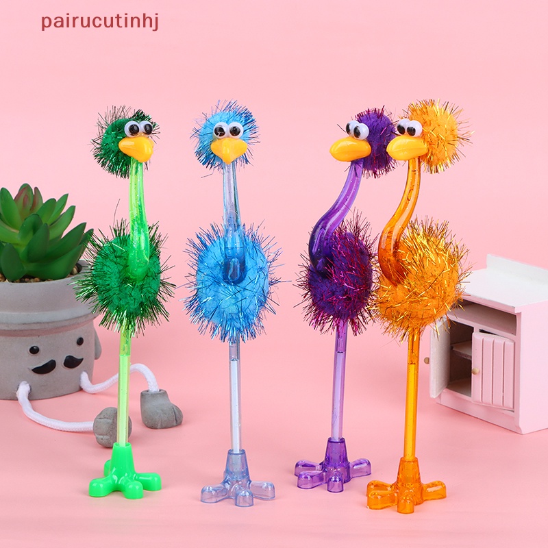 Bút Bi Hình Đà Điểu Lông Vũ Màu Xanh Dương Mực Xanh Dương Sáng Tạo Cho Học Sinh / Văn Phòng