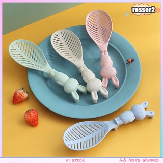 Muỗng xúc cơm bằng rơm lúa mì xẻng xúc cơm gia dụng chống dính muỗng xúc cơm nồi cơm điện nhà bếp hình thỏ nhỏ xẻng xúc cơm-rosser2
