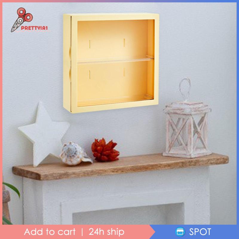 [Prettyia1] Hộp Trưng Bày Đồ Chơi / Mô Hình Hành Động Mini 2 Tầng Trong Suốt