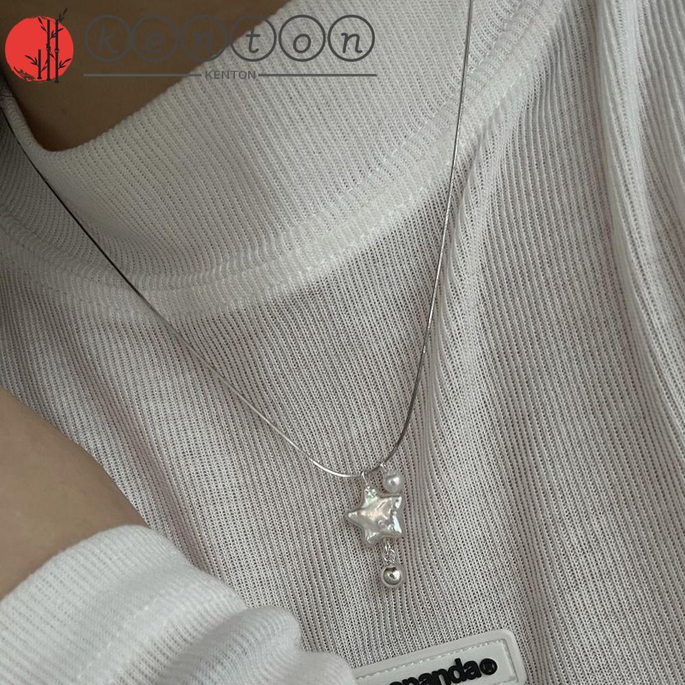 Vòng Cổ Choker Bằng Thép Titan Mặt Ngôi Sao Năm Cánh Y2k Thời Trang Cho Nữ